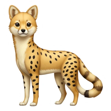 Cheetah-Dingo-Jackal-Civet-serval-shiba-inu-hybrid, full body sticker