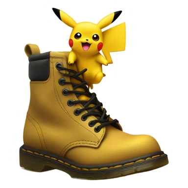 Pikachu in Doc Marten boots sticker