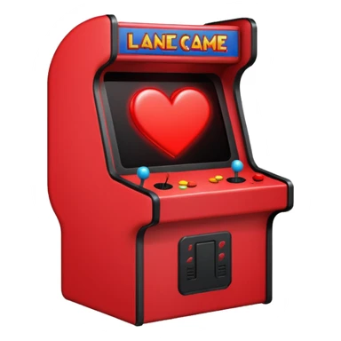 retro arcade themed heart sticker
