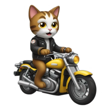 félix the cat riding a motorcycle sticker