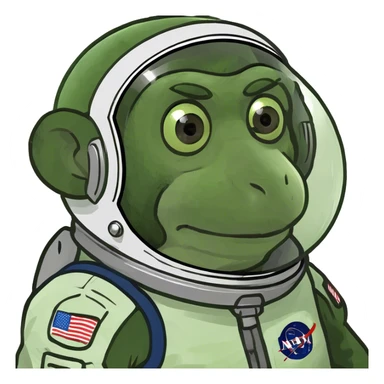 Astronaut monkey sticker