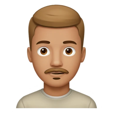 menino de 18 anos com corte americano cavanhaque e bigode  sticker