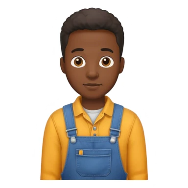 Black man in overalls sticker