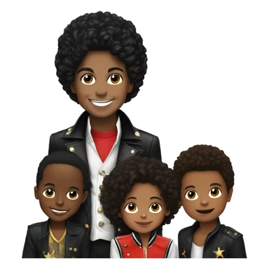 Michael Jackson with kids sticker