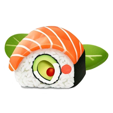 Sushi with salmon and avocado  sticker