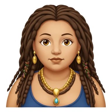 very fat beautiful rich brunette dreadlocked woman sticker