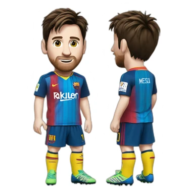 leo messi con una remera que diga botines gz sticker