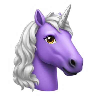 Purple unicorn sticker