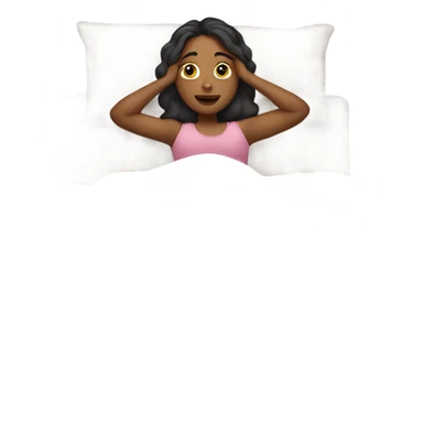 Girl in laying in bed sticker