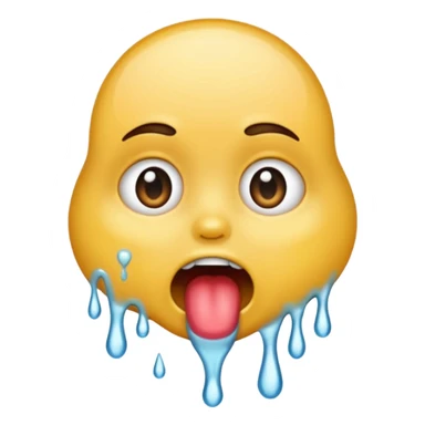 drooling saliva and spit coming out of mouth sticker