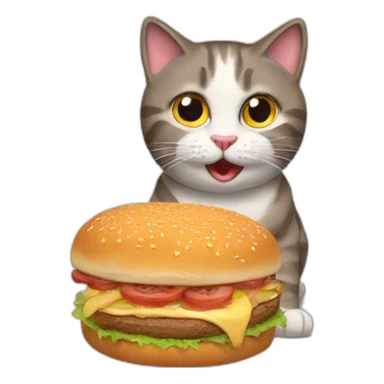 Cat eating bruger sticker