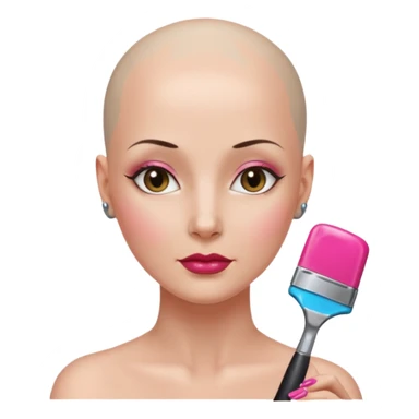 정말 예쁜 미인인데 대머리인 근데 머리 부분만 철로 되어있는
근데 네일도 하고 있는 sticker