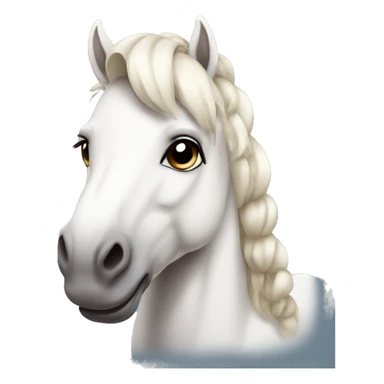 cute horse with a white bow sticker