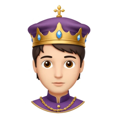 A prince with a hansome face and a hat in his head sticker