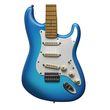 Blue guitar fender strat sticker