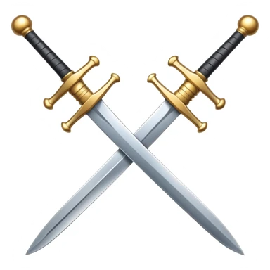 crossed swords, simple and clear sticker