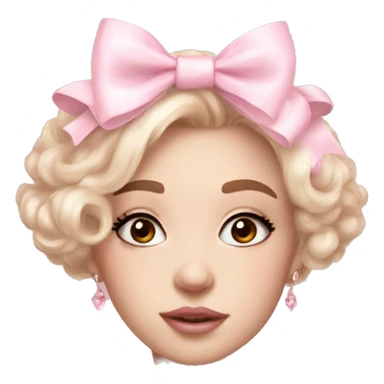 beautiful realistic coquette aesthetic light pink bow  sticker