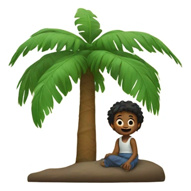 a flat palm with a child on top sticker