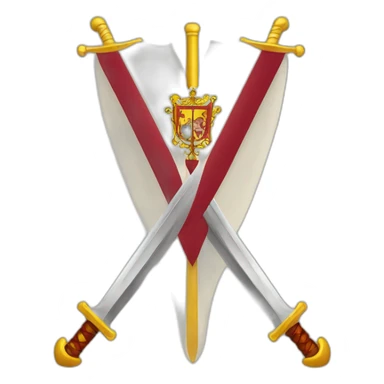 Vatican flag sword sticker