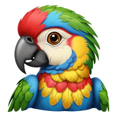 Parrort with face tattoo  sticker