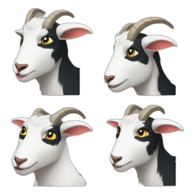the discord cat as a goat sticker