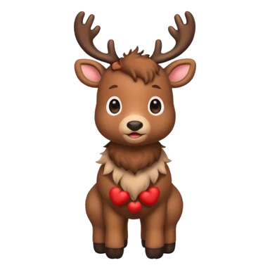 reindeer baby  cute, full body sticker