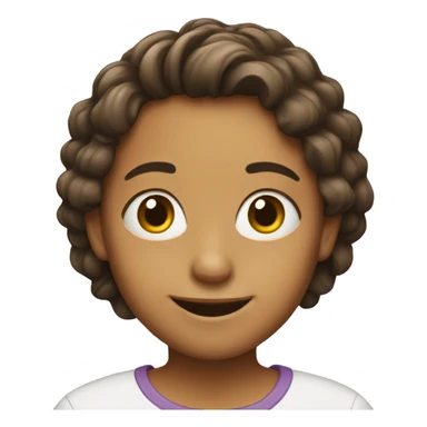 smiling girl with boy beard sticker