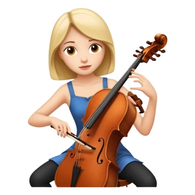 girl playing cello sticker