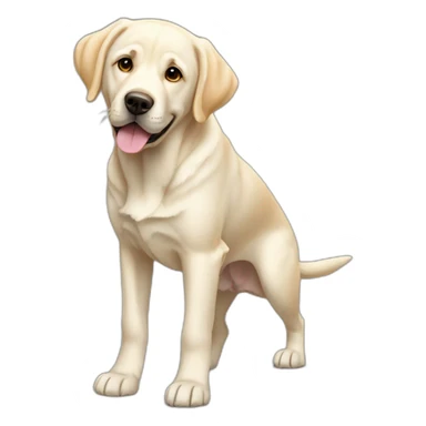 Labrador Retriever white full body sticker