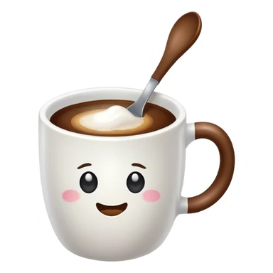 Coffee mug loving a spoon sticker