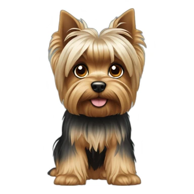 dog yorkshire terrier full body sticker