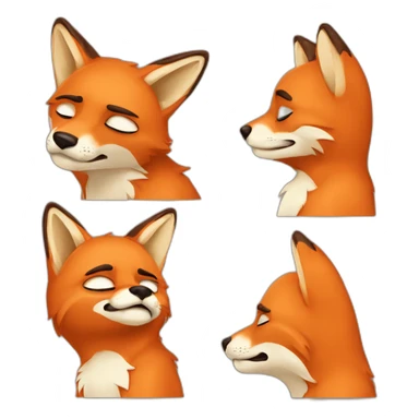 facepalming fox sticker