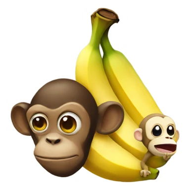 Banana holding a monkey sticker