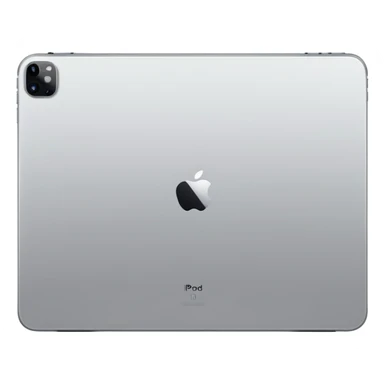 iPad Pro 11-inch back view minimal background with camera detail sticker