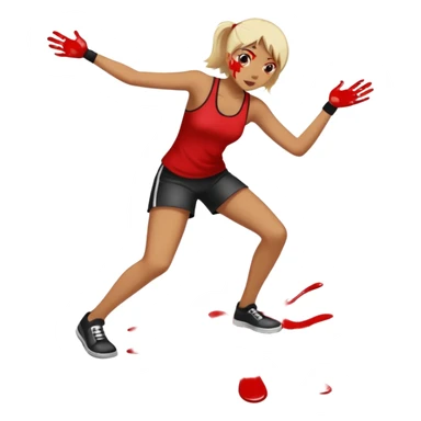 Jackson pollock flicking black white and red paint onto the floor sticker