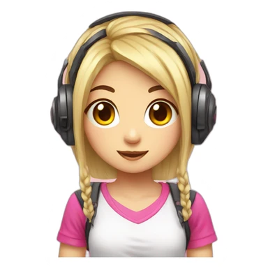 kawaii girl gamer sticker