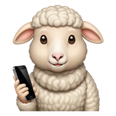 pecora con un telefono sticker