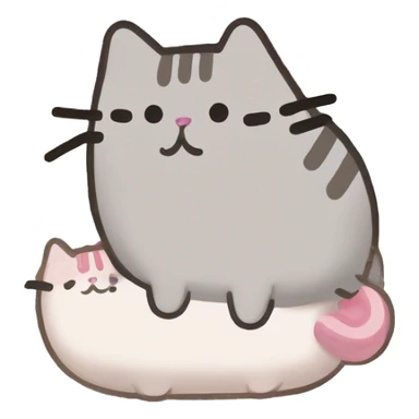 Two rainbow pusheen    sticker