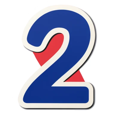 number two sticker