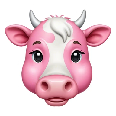 pink cow sticker