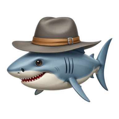 Requin avec un chapeau sticker