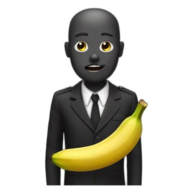 Noir qui mange une Banane sticker