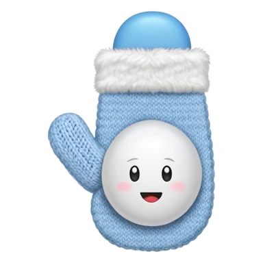A white mittens sticker