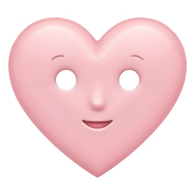 Pale pink pastel heart emoji sticker
