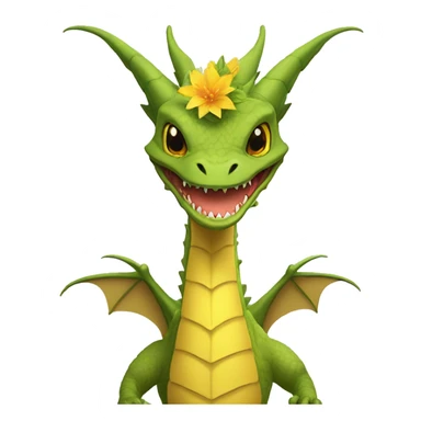 king ghidorah holding flower sticker