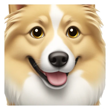 White and blonde spots spitz sticker