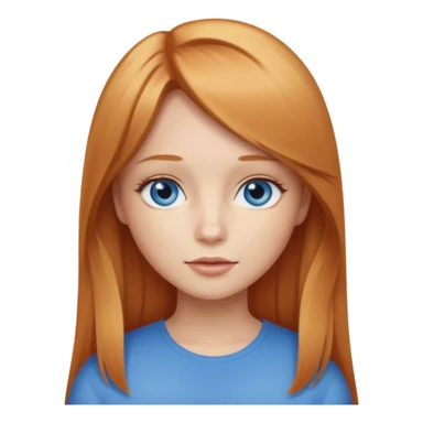 I want a girl with strawberry blonde hair that’s straight and long sticker