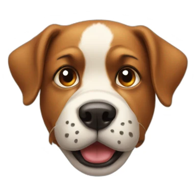 The funny dog head sticker