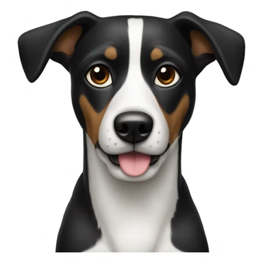 Chien noir et blanc  sticker