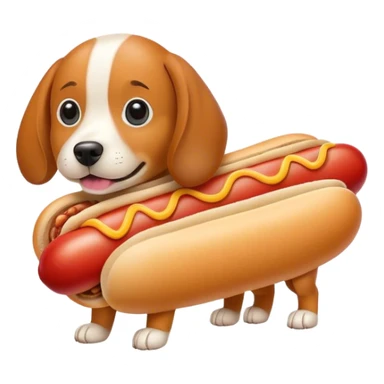 Dog in Hotdog sticker